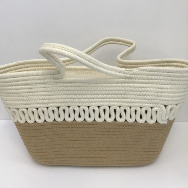 white top shopper basket bag