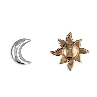 H2607-Sterling-Silver-Rose-gold-plated-sun-and-silver-moon-mix-stud-Earring.jpg