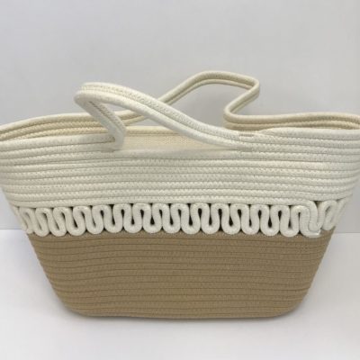 white top shopper basket bag